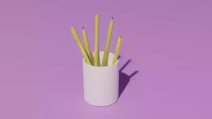 Pencil jar with pencils