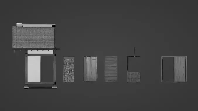 Trial Japanese Medieval House v1 Free 3D model