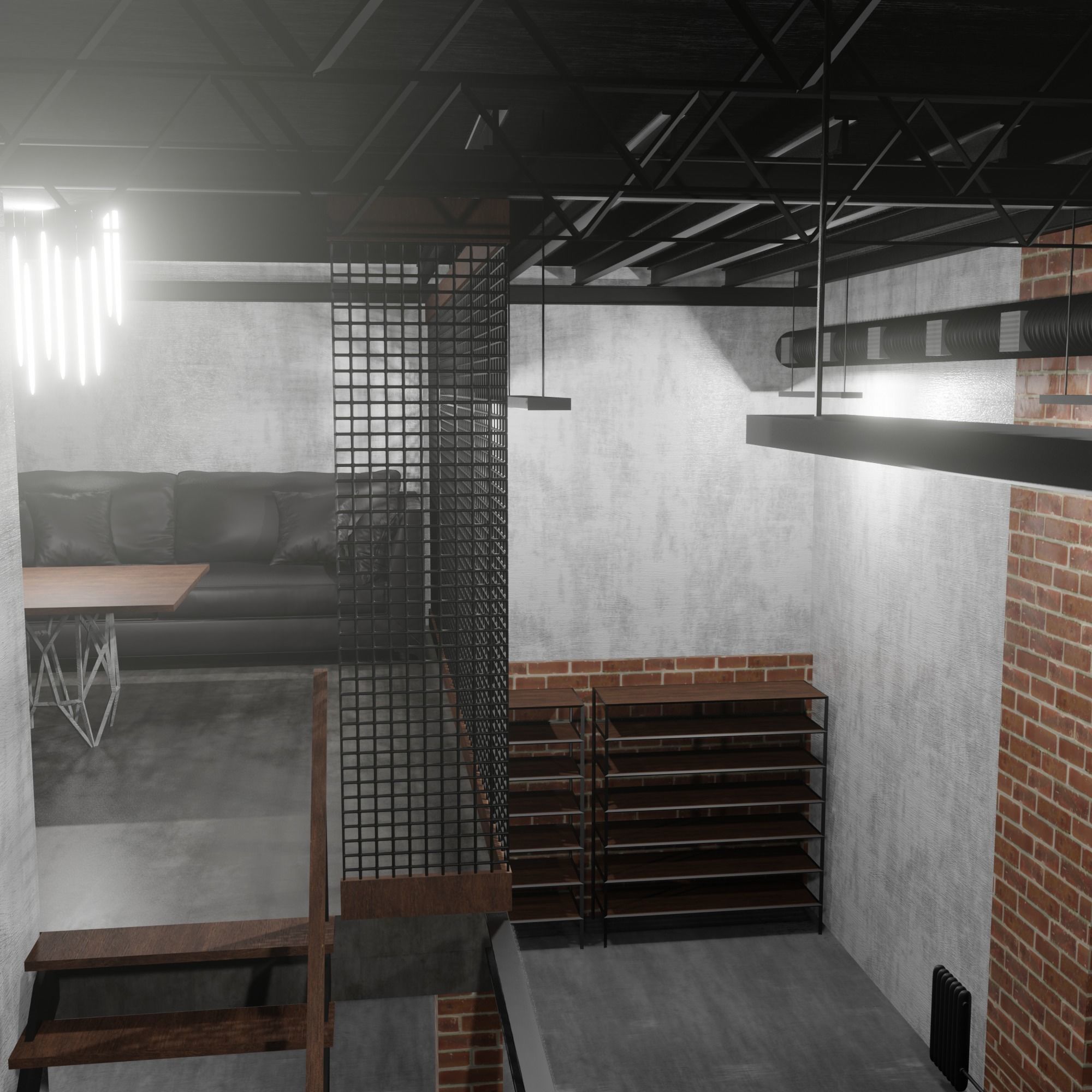 Warehouse loft 3D model_1