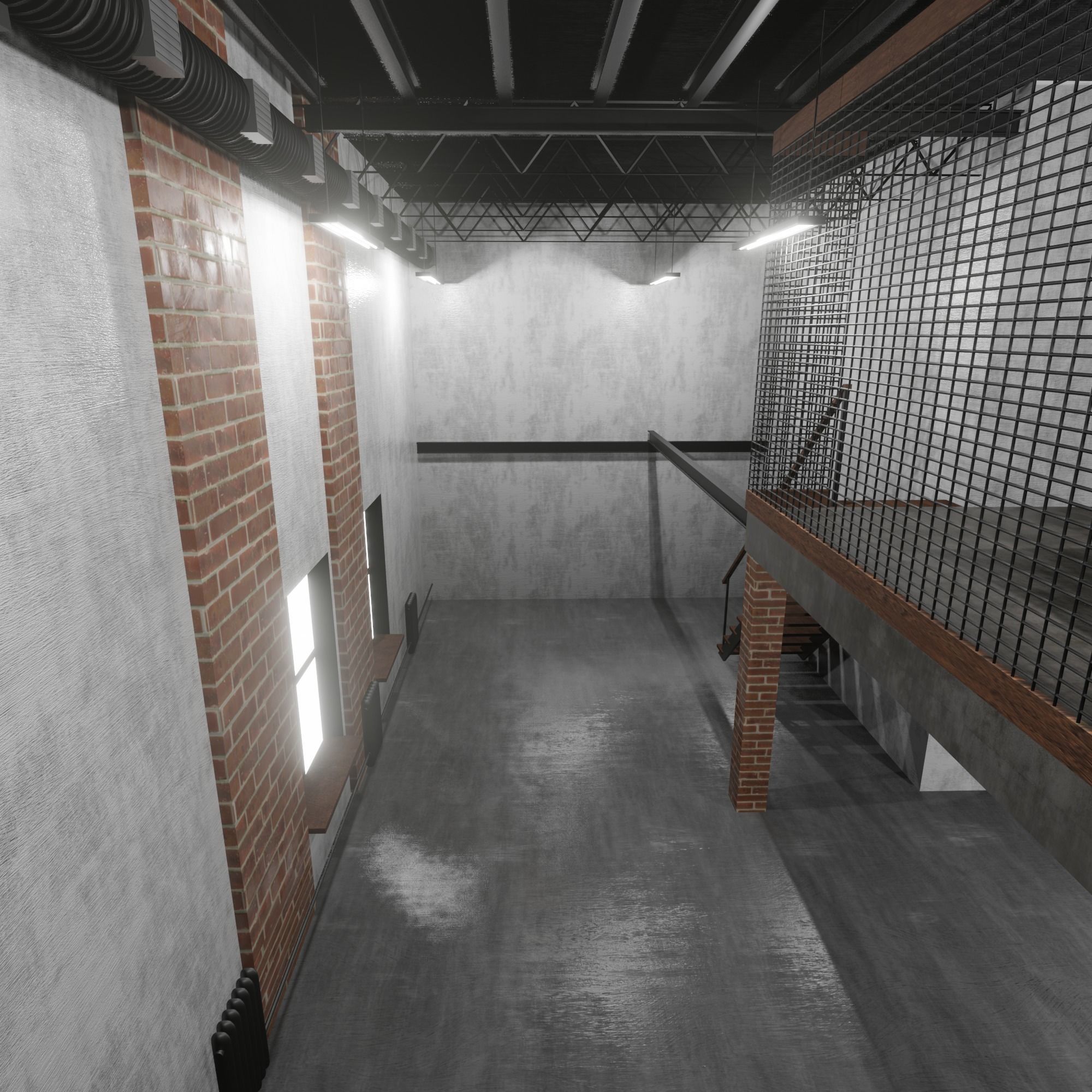Warehouse loft 3D model_7