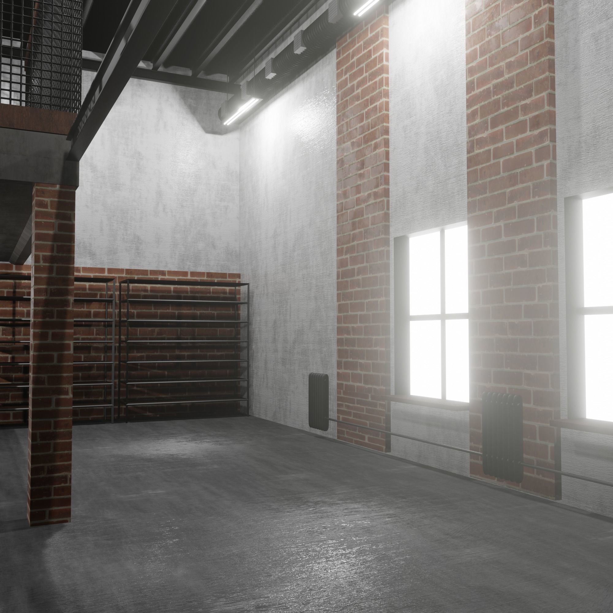 Warehouse loft 3D model_8