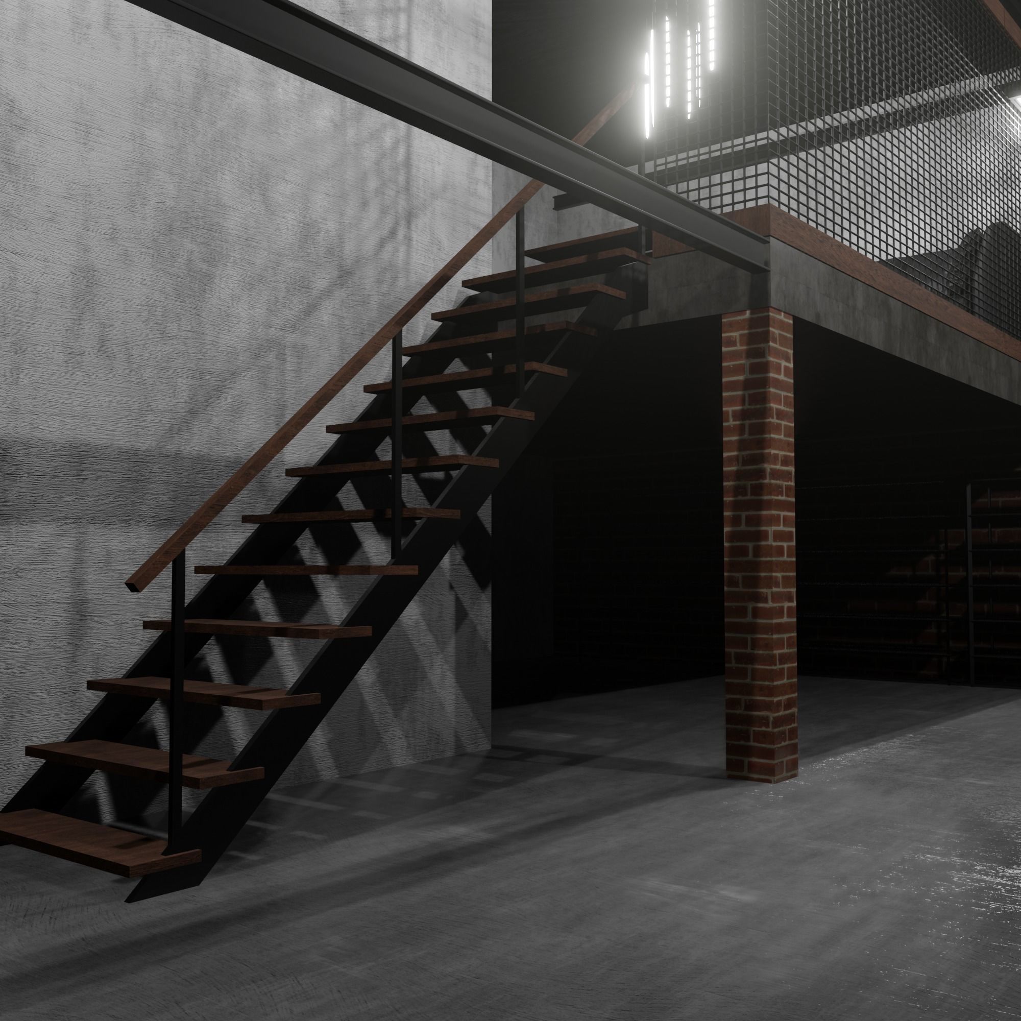 Warehouse loft 3D model_3