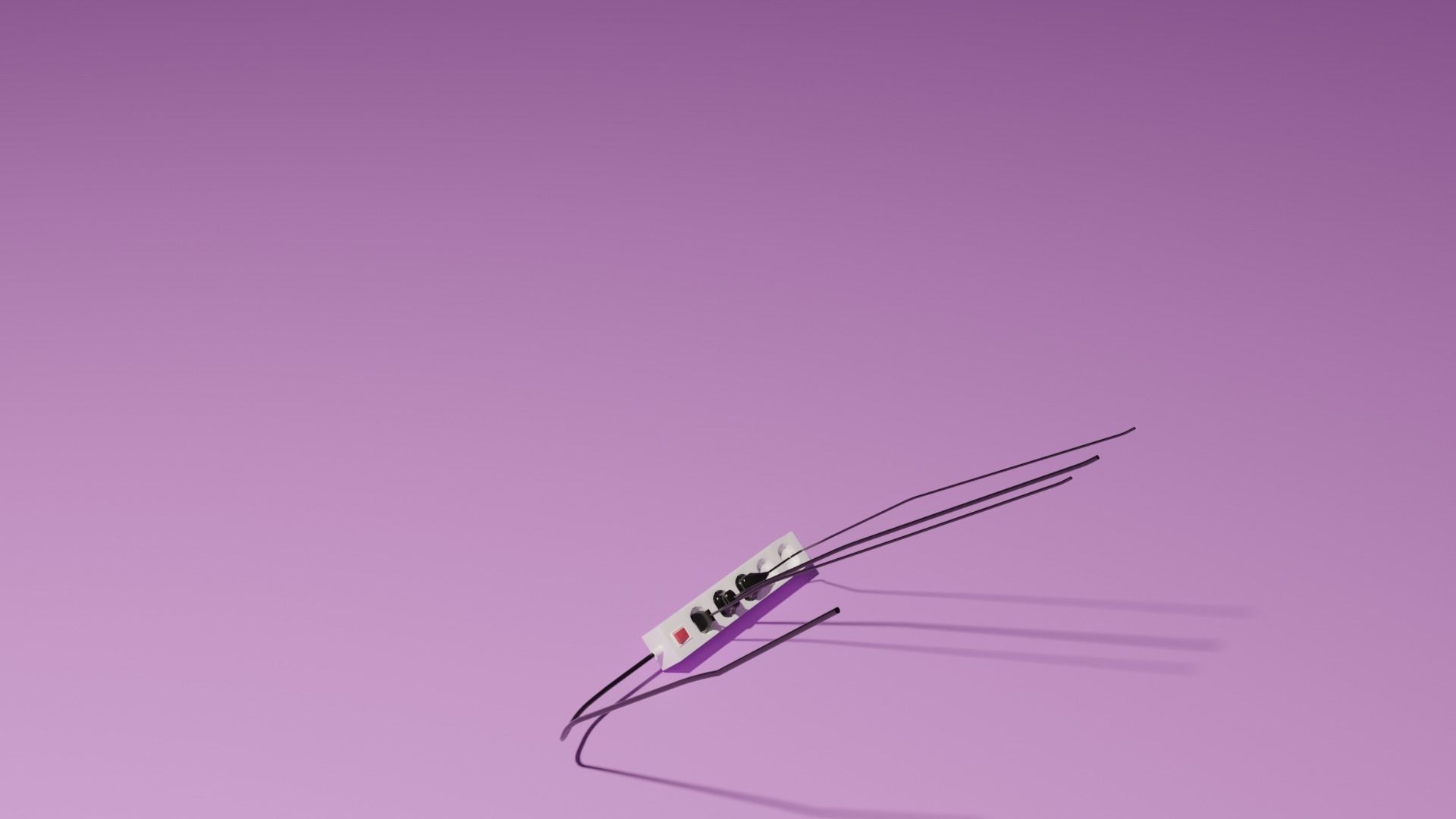 Extension cord Low-poly 3D model_7