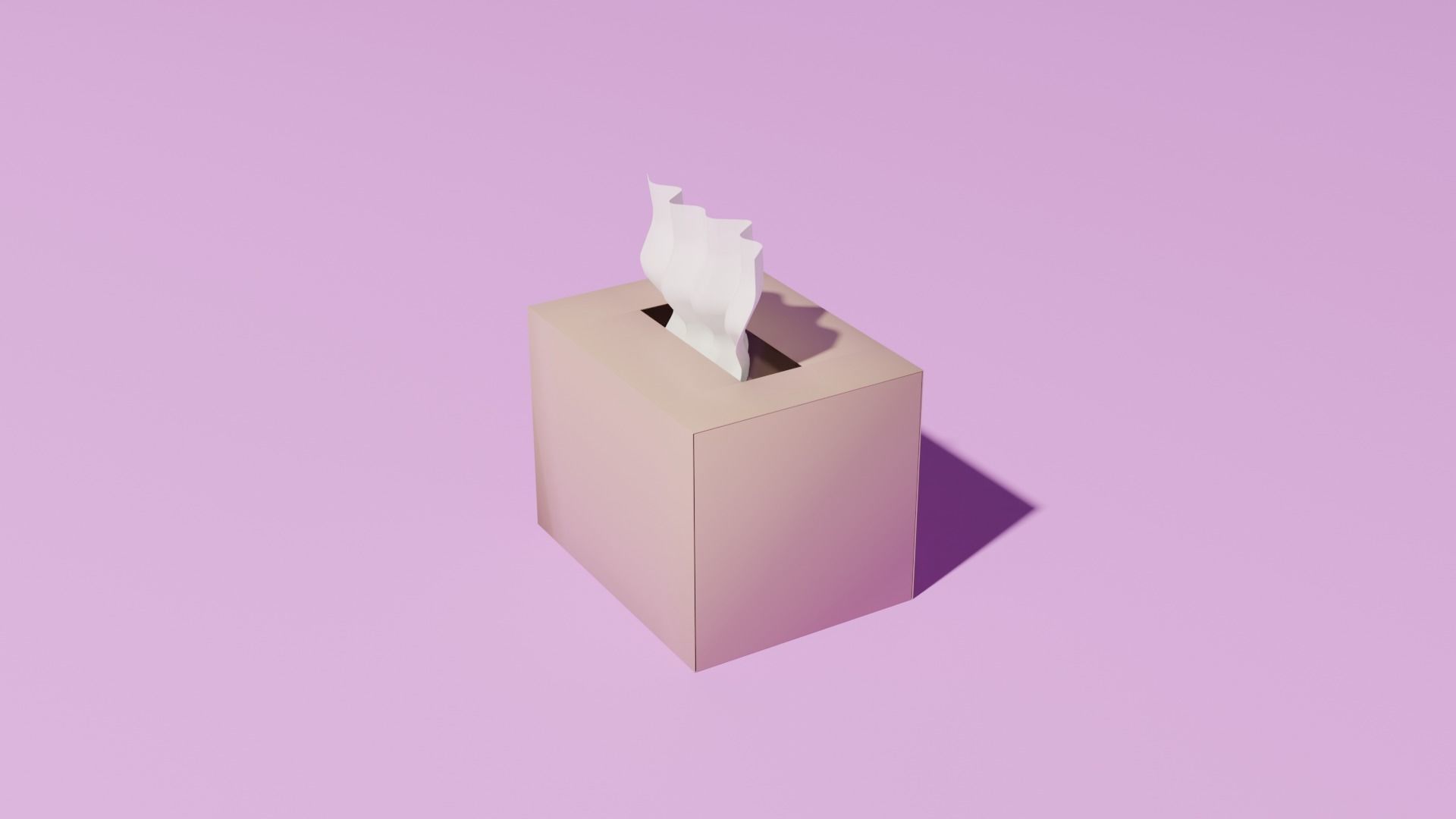 Tissue box Low-poly 3D model_2