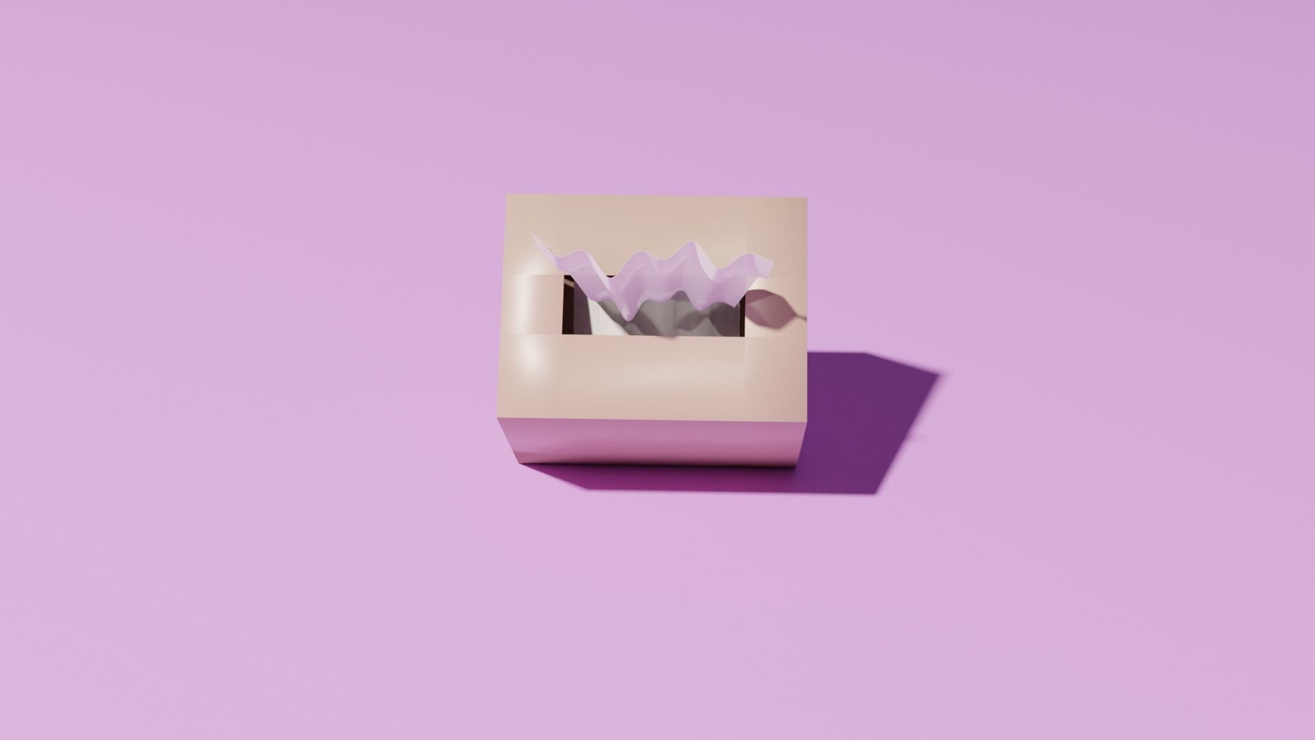 Tissue box Low-poly 3D model_5