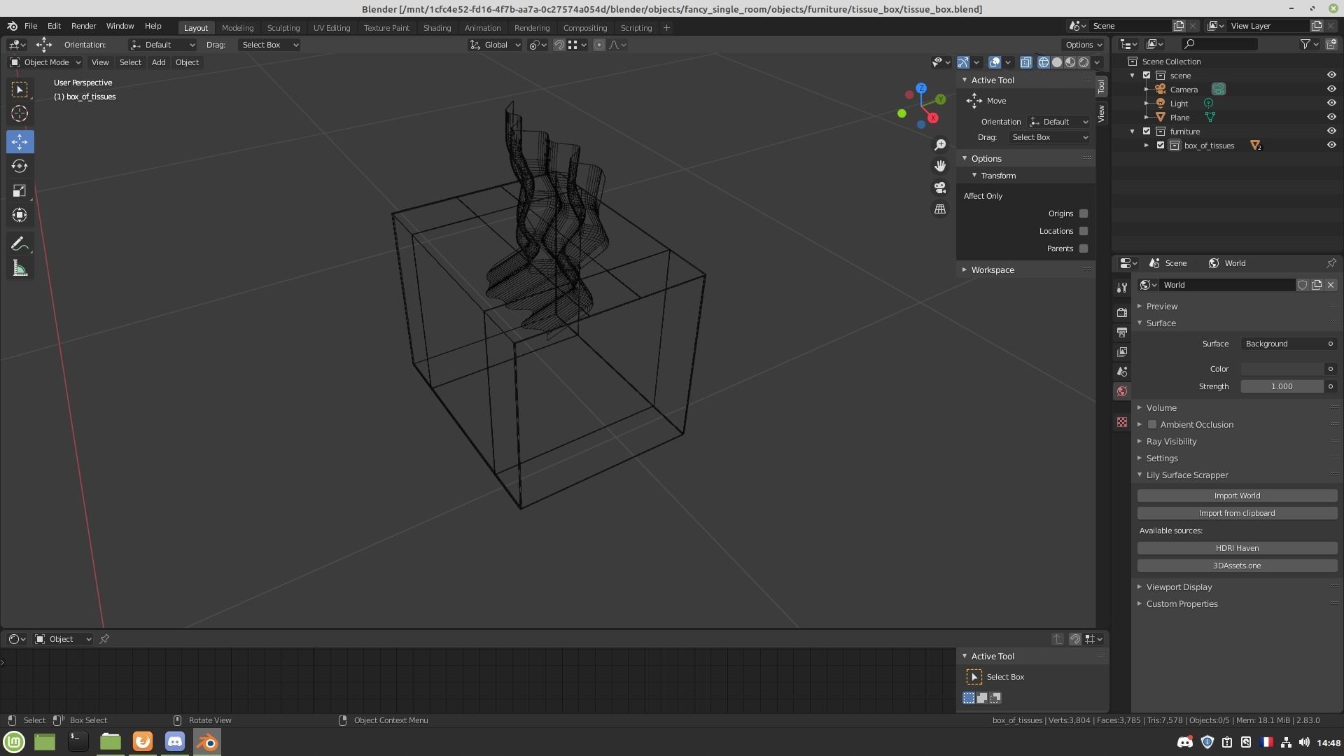Tissue box Low-poly 3D model_10