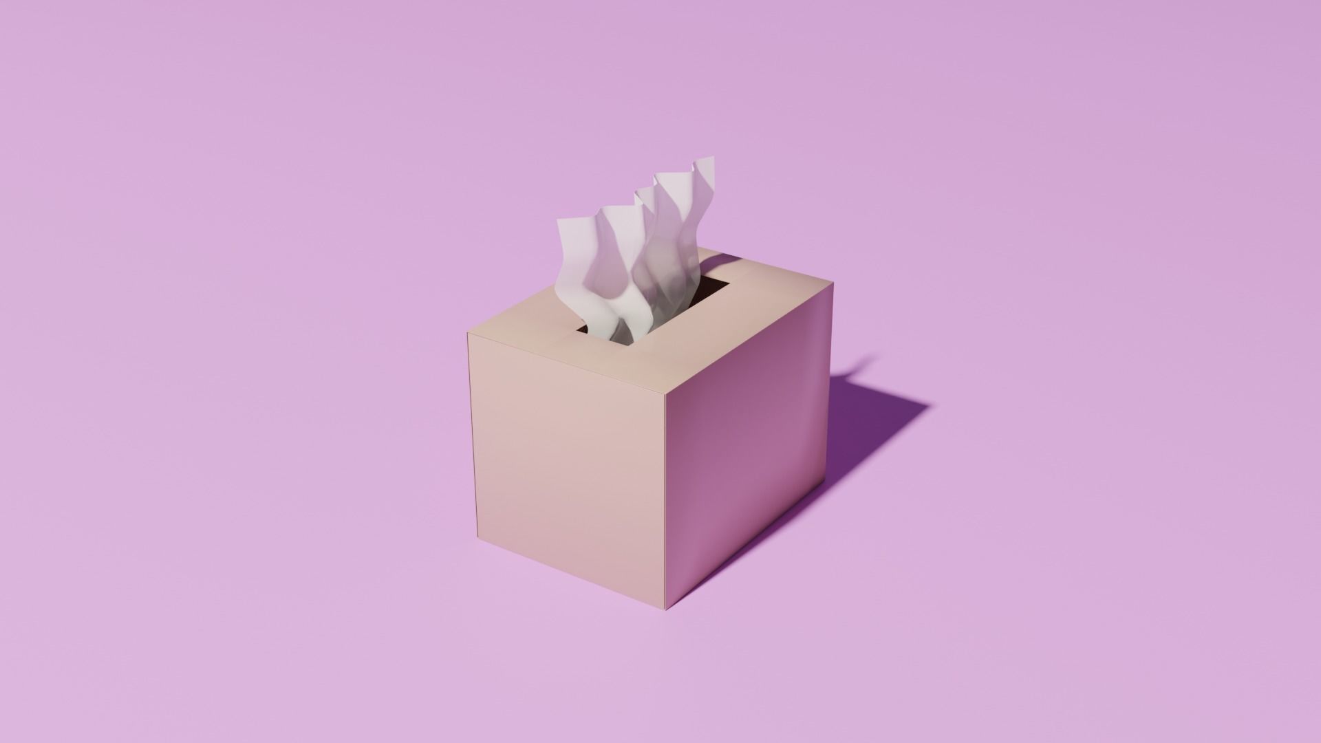 Tissue box Low-poly 3D model_1