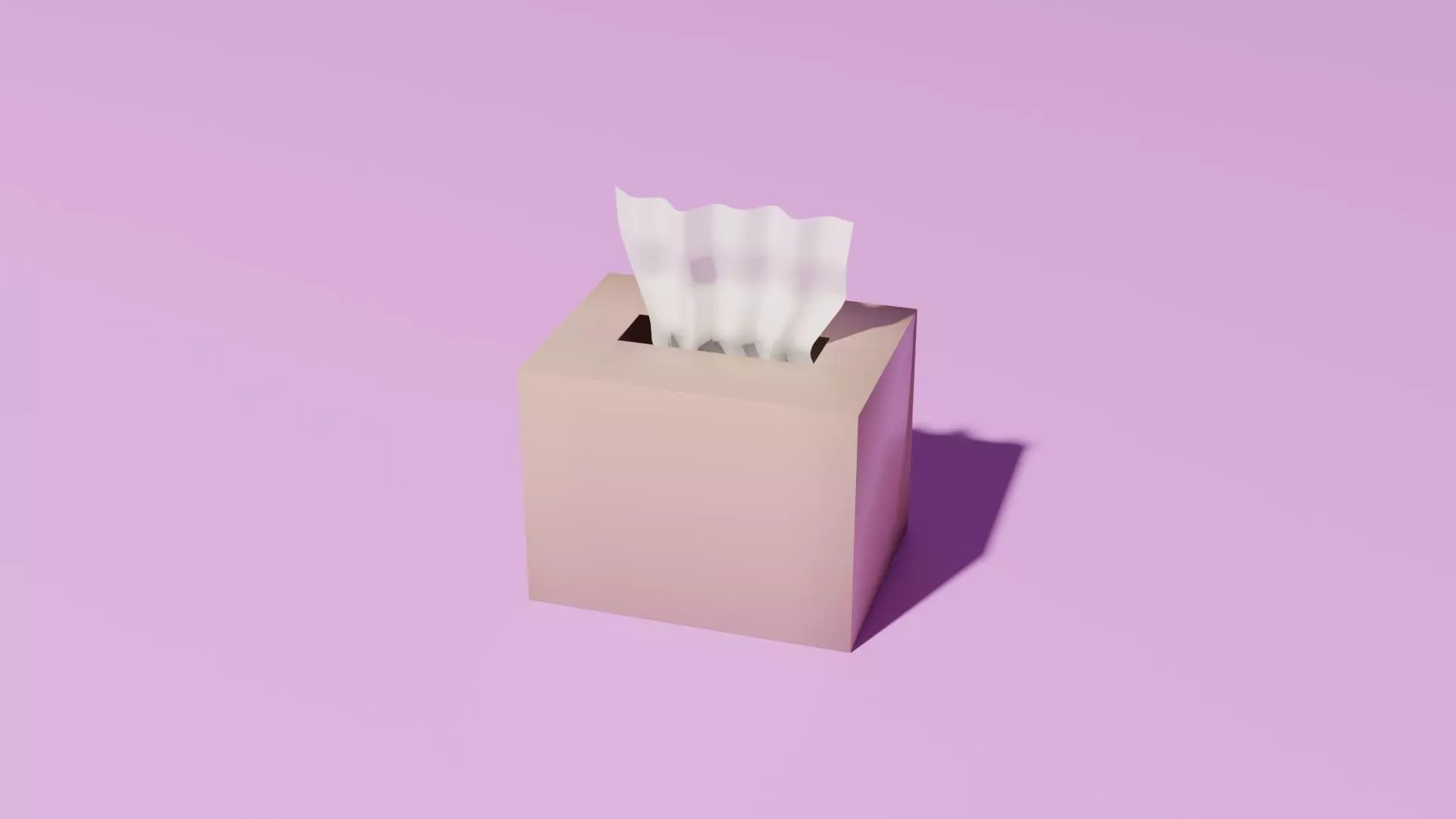 Tissue box Low-poly 3D model_0