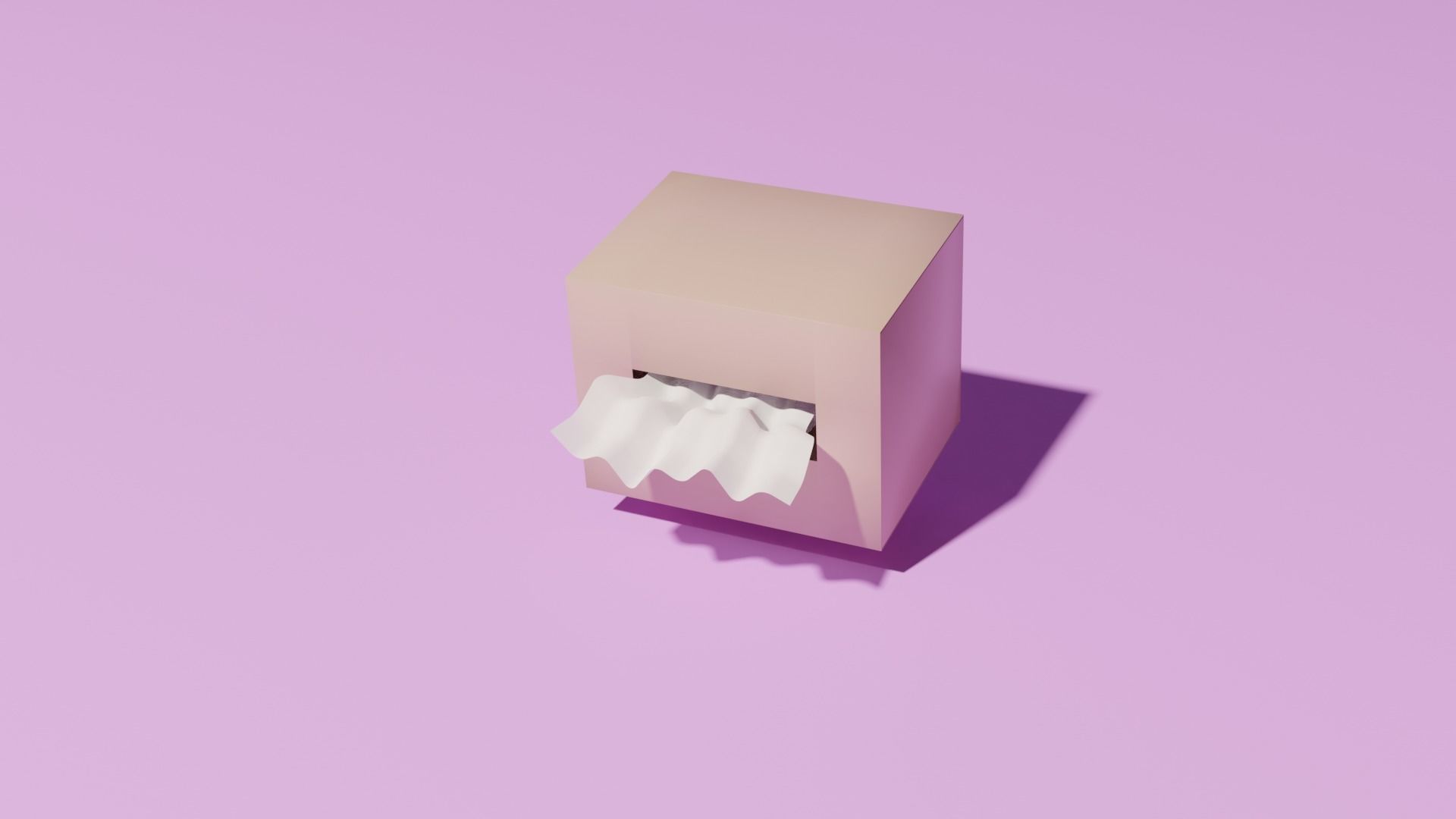 Tissue box Low-poly 3D model_9