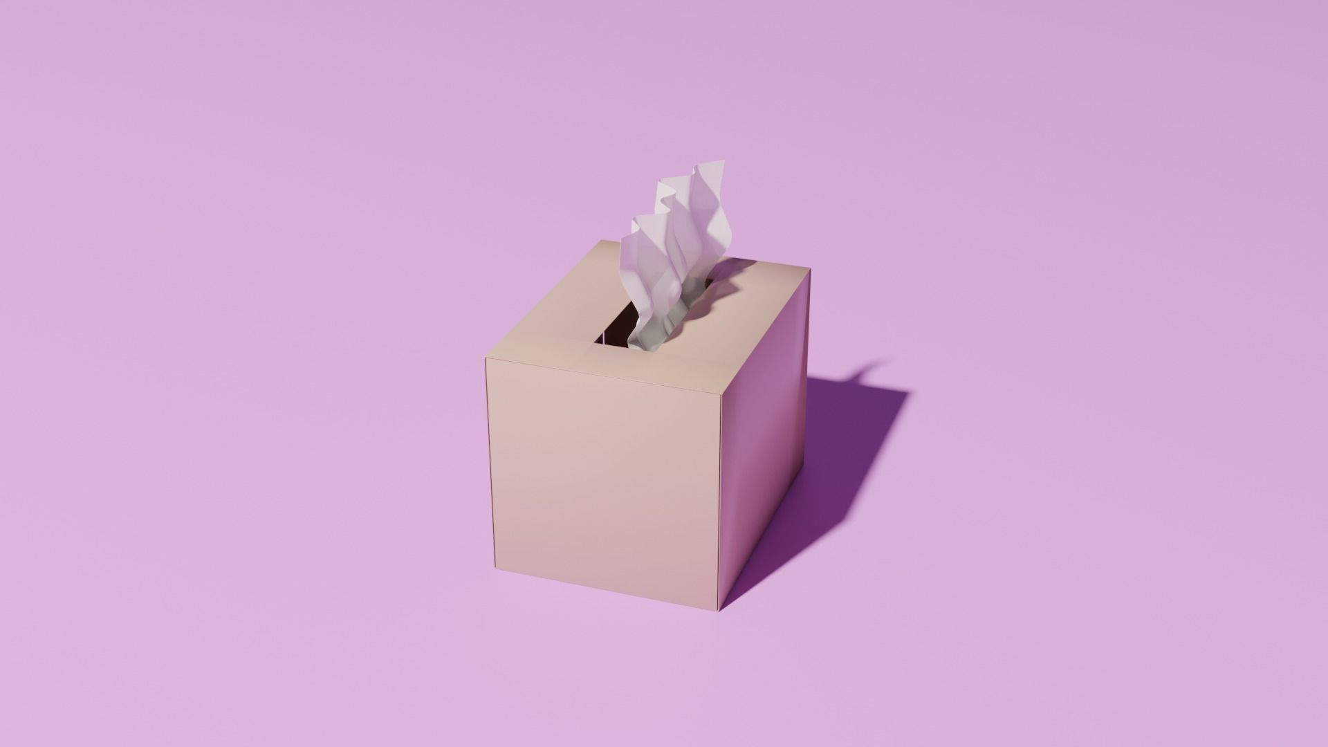 Tissue box Low-poly 3D model_4