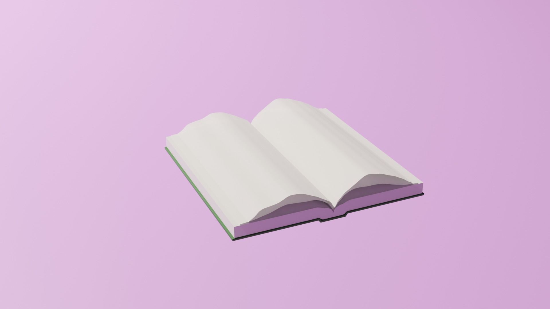 Open book Low-poly 3D model_2