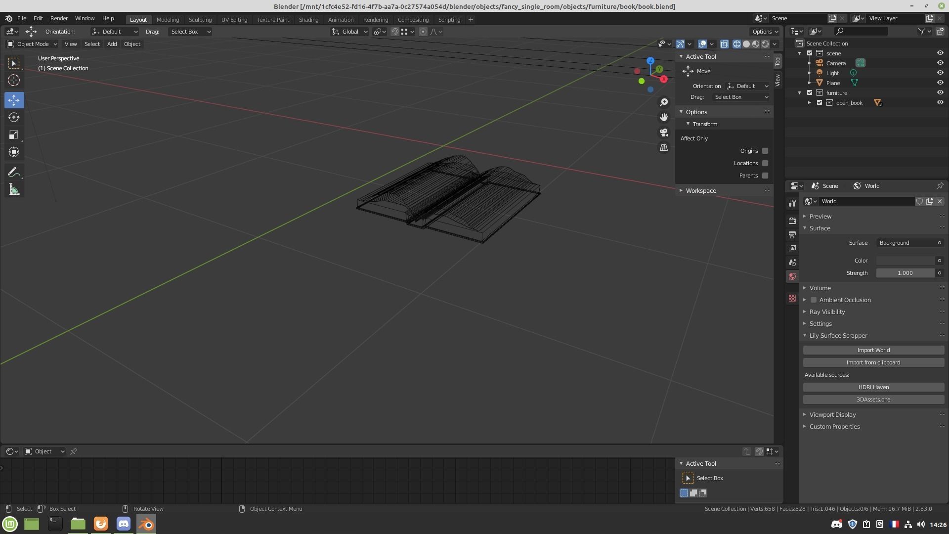 Open book Low-poly 3D model_9