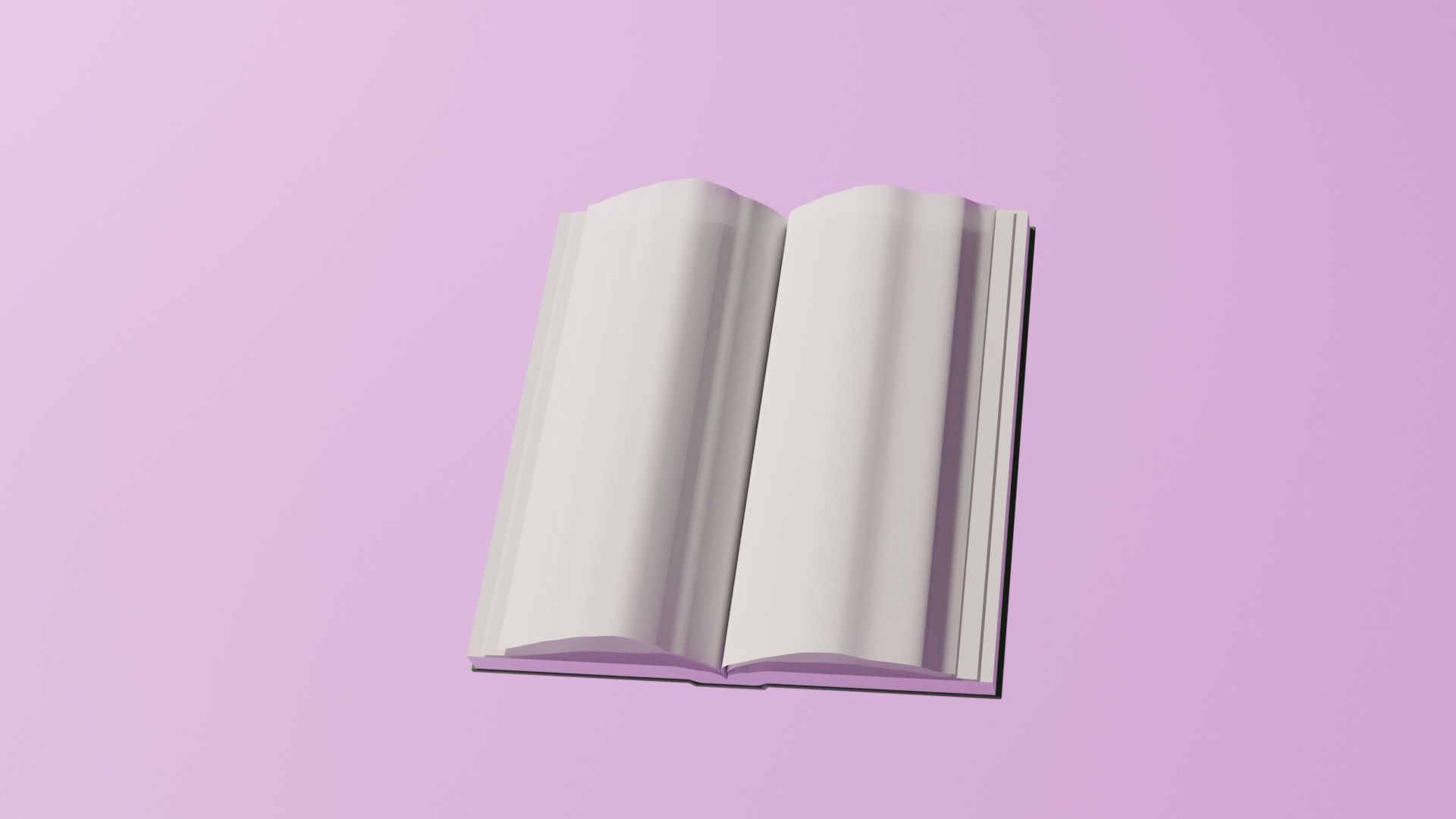 Open book Low-poly 3D model_3
