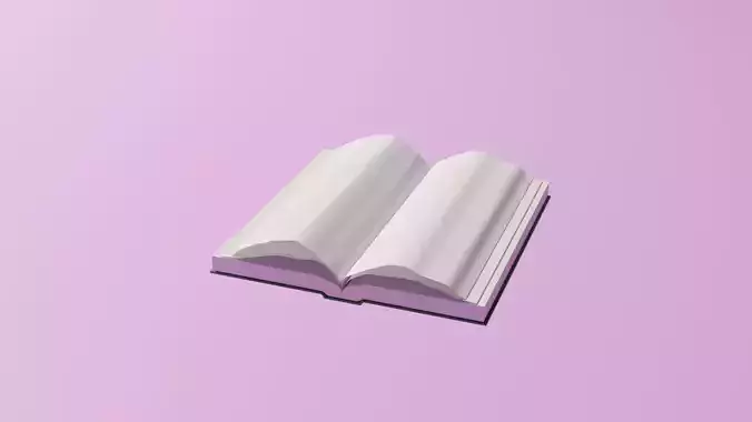 Open book Low-poly 3D model