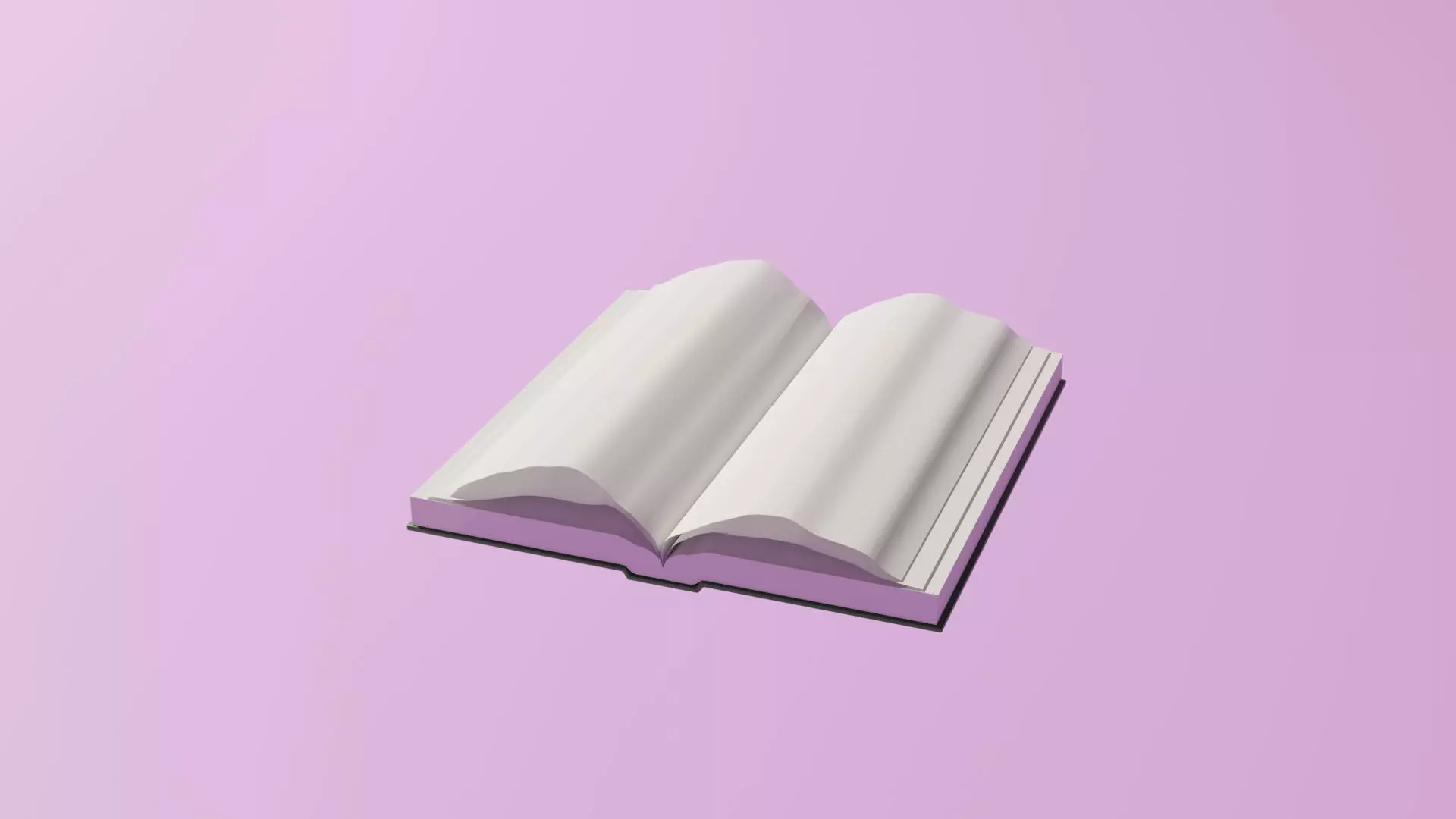 Open book Low-poly 3D model_0