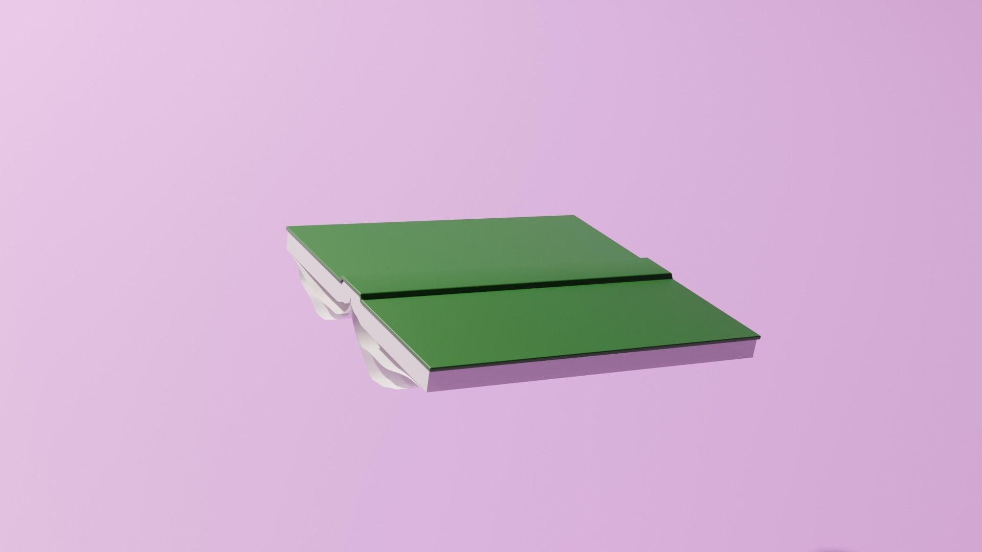 Open book Low-poly 3D model_6