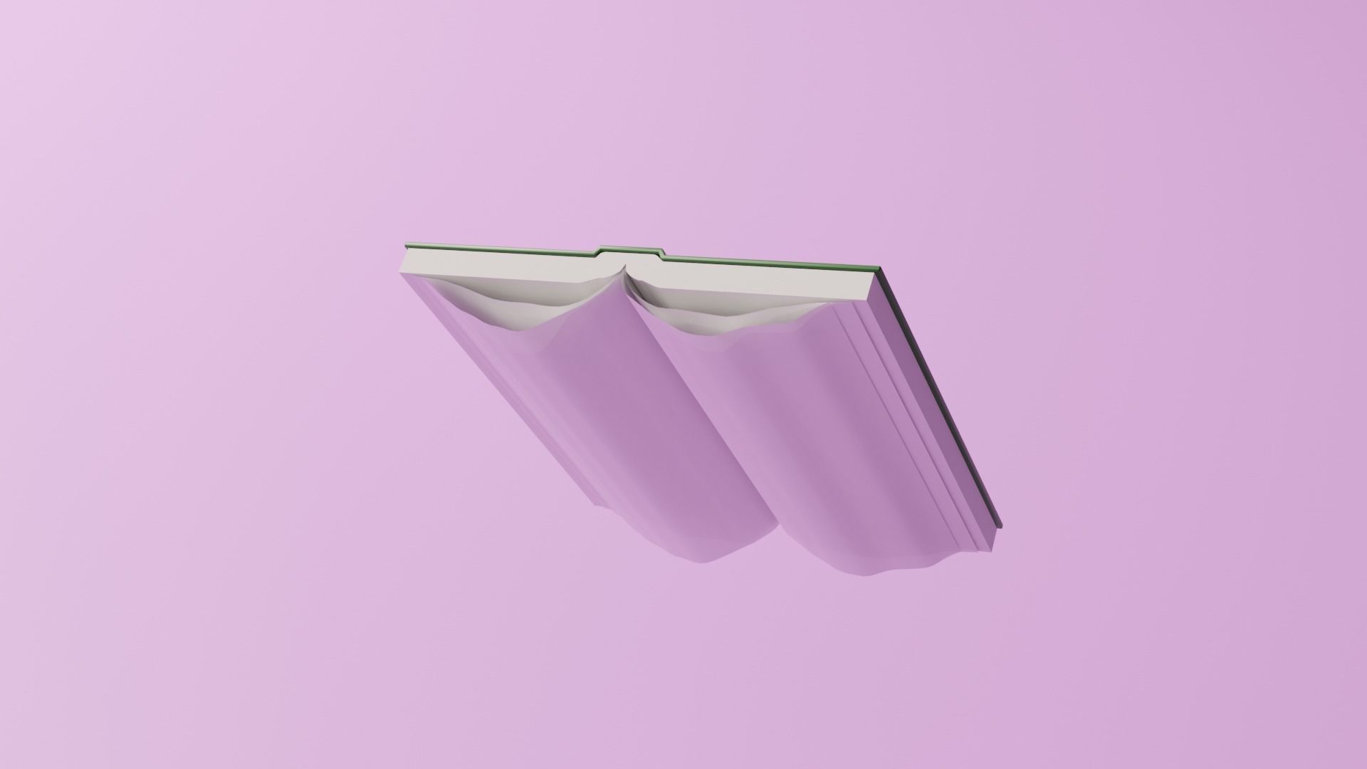 Open book Low-poly 3D model_4