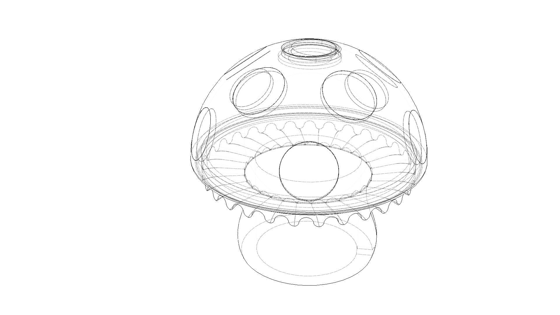 Mushroomlamp mushroom lamp 3D print model_5