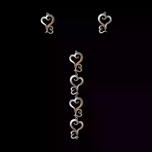 Hard bracelet earrings