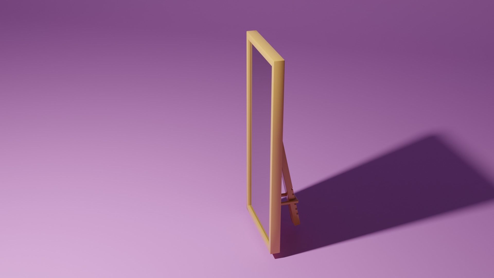 Large mirror Low-poly 3D model_1