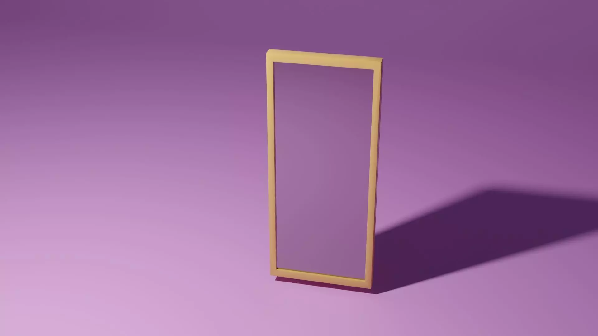 Large mirror Low-poly 3D model_0