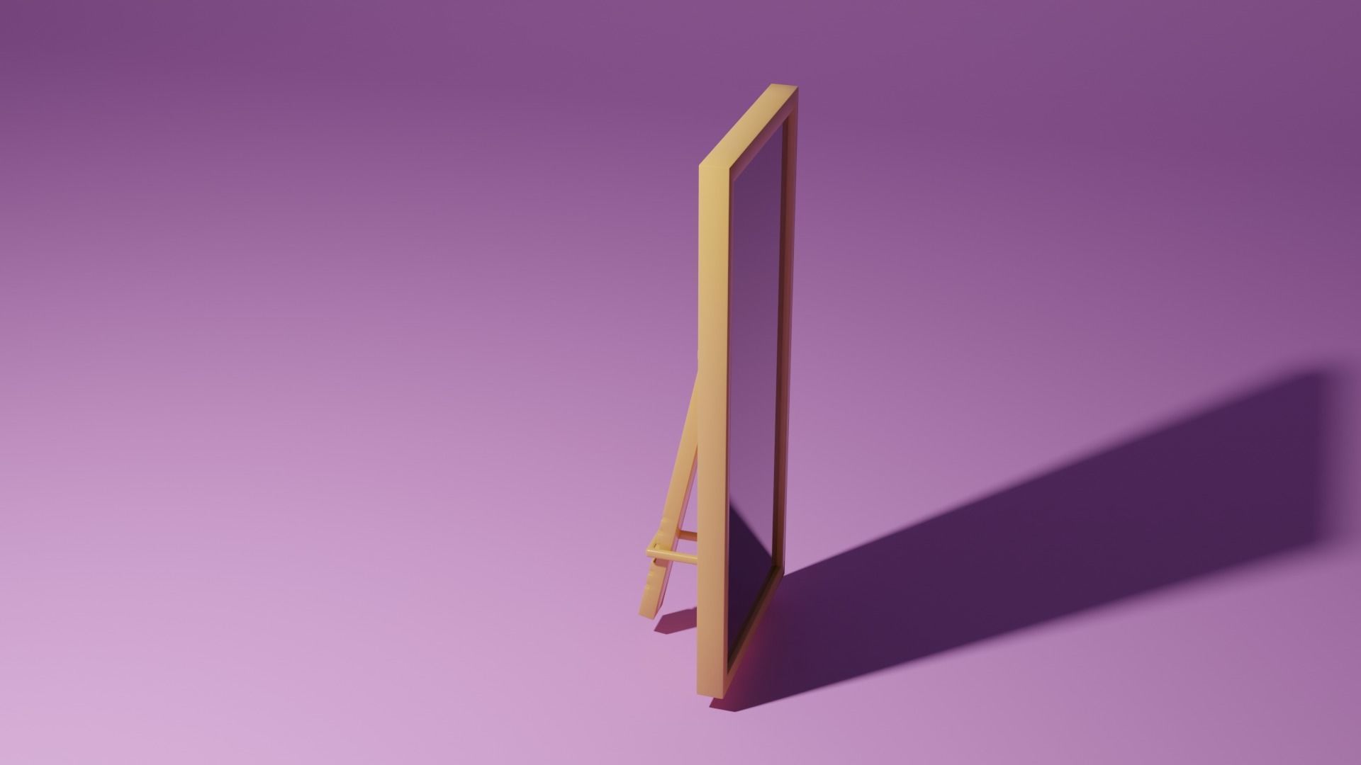 Large mirror Low-poly 3D model_3