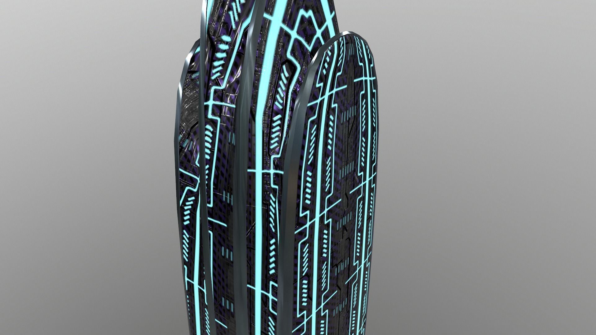 Cyberpunk City - Building 38 Low-poly 3D model_9