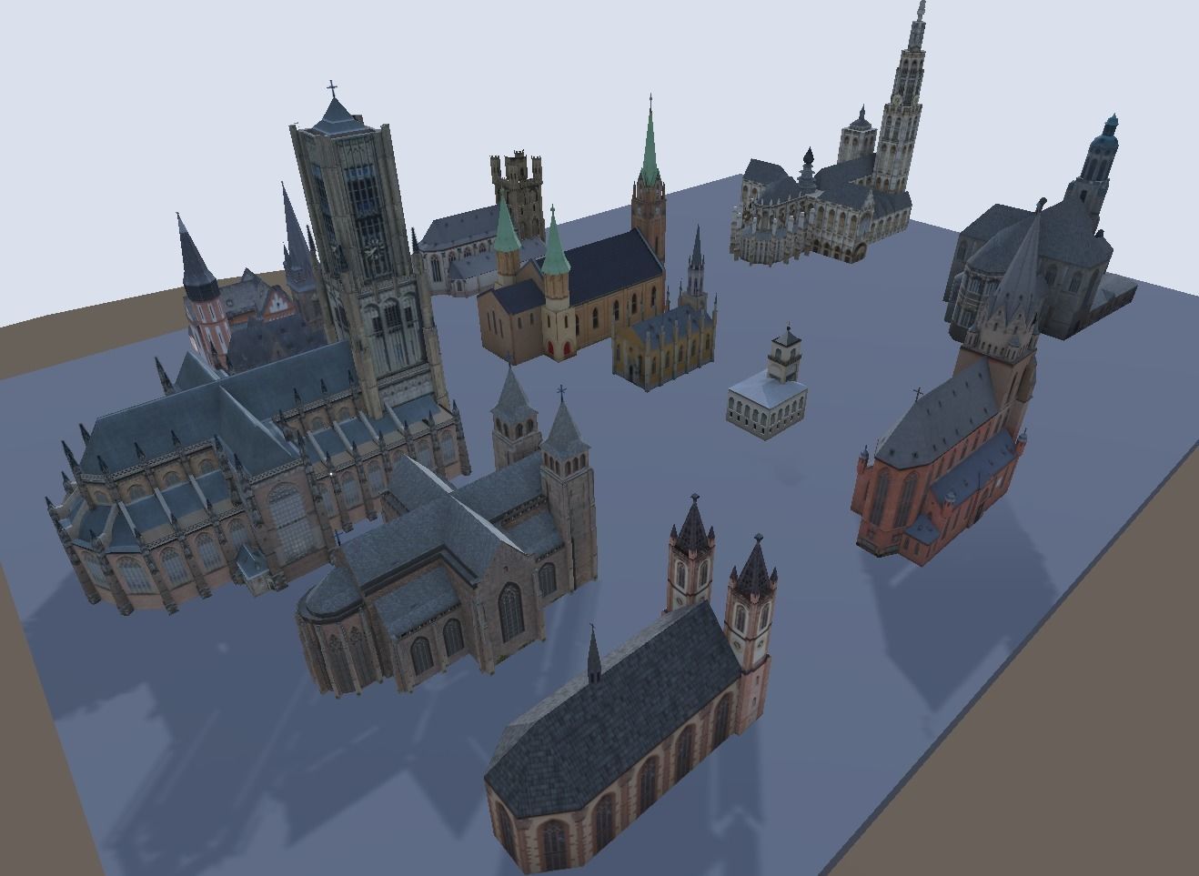 Churches very low-poly 3d models Low-poly 3D model_5