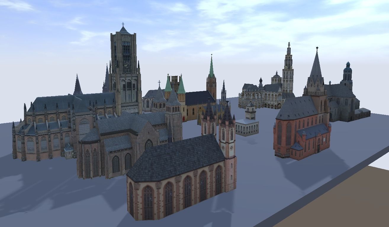 Churches very low-poly 3d models Low-poly 3D model_4