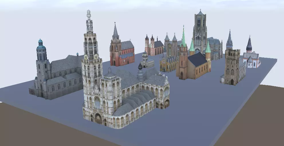 Churches very low-poly 3d models Low-poly 3D model_0