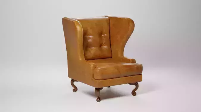 Old fashioned leather chair