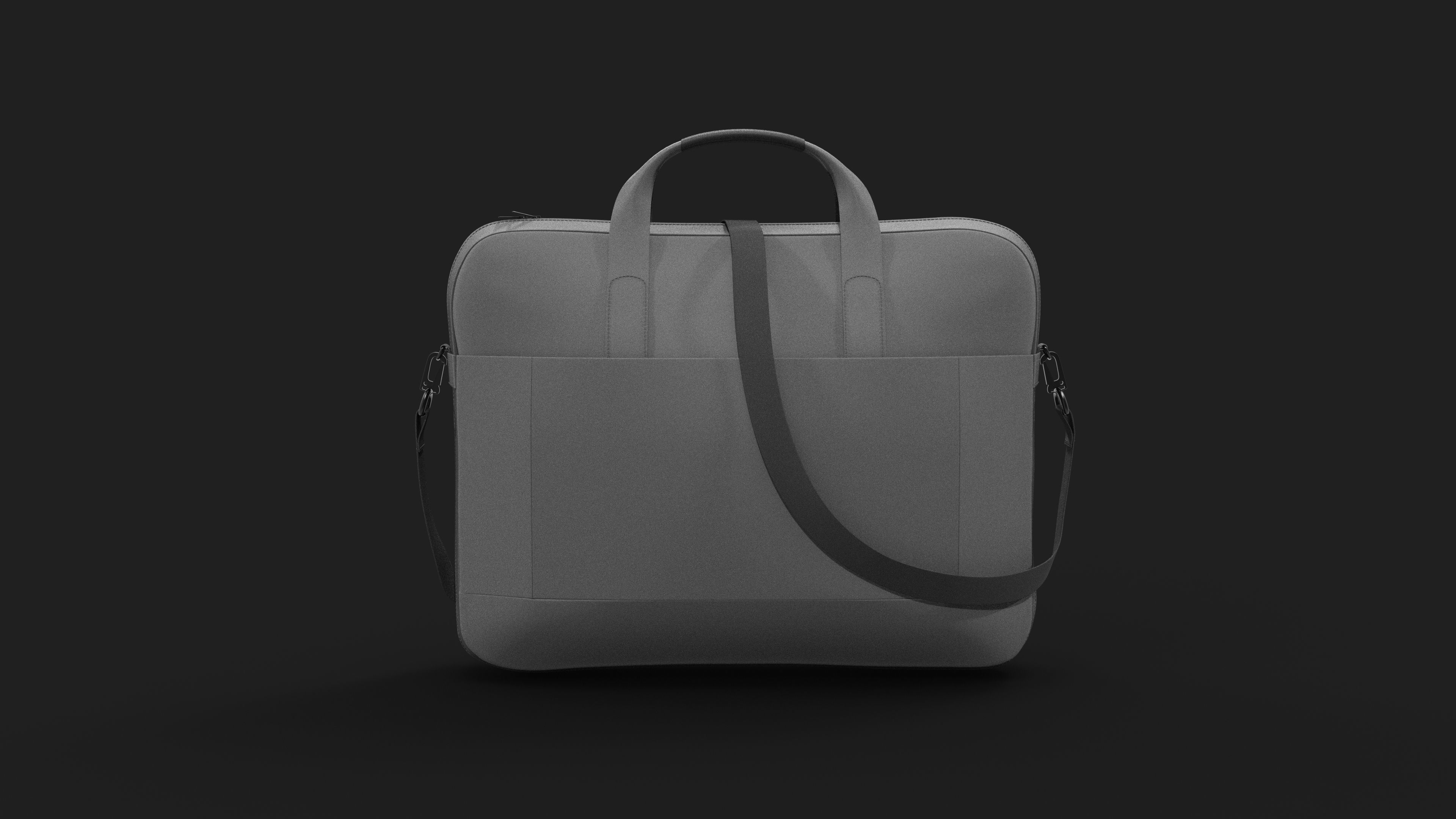 Laptop Bag 3D Model Nylon textured handbag 3D model_1