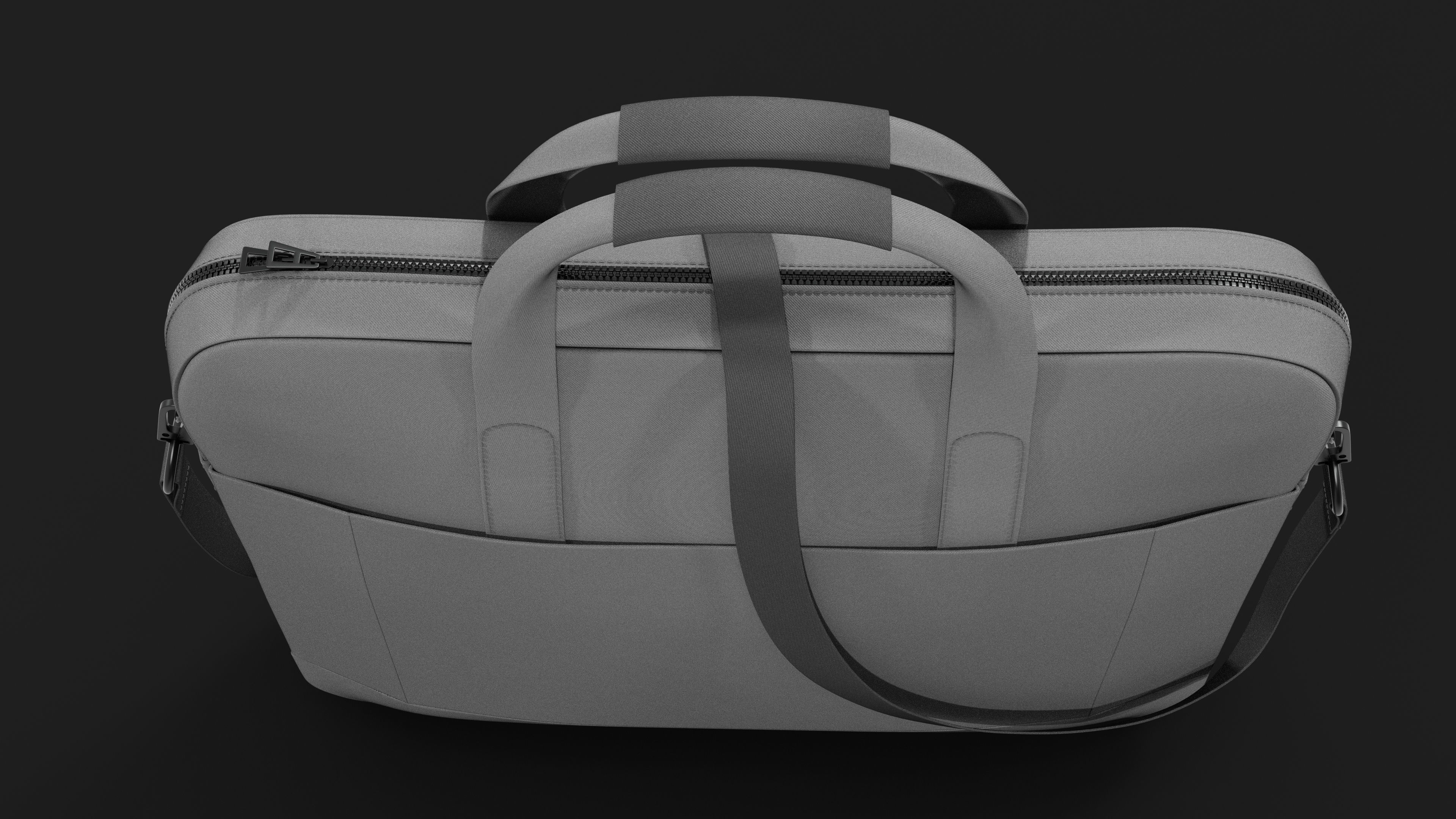 Laptop Bag 3D Model Nylon textured handbag 3D model_3
