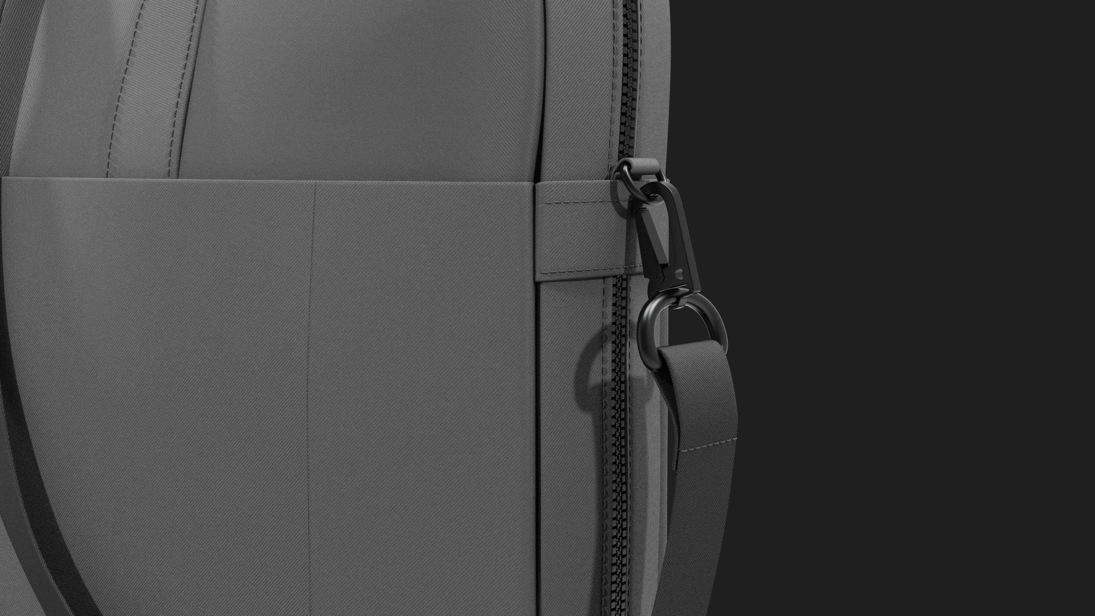 Laptop Bag 3D Model Nylon textured handbag 3D model_2