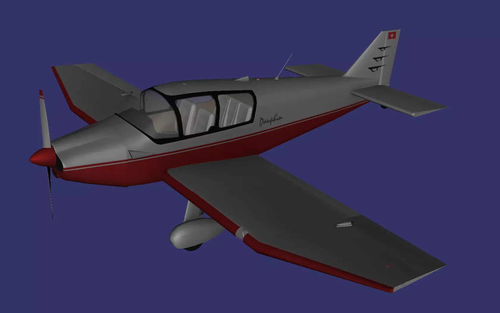 Robin DR 221 Dauphin Free low-poly 3D model_0