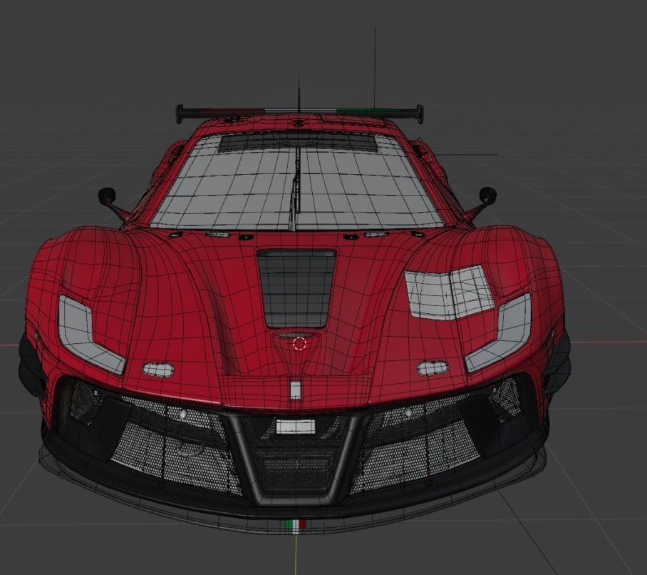 Ferrari 260GTB GT3 Concept car 3D model_7