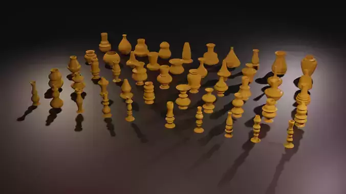 High poly vases without texture