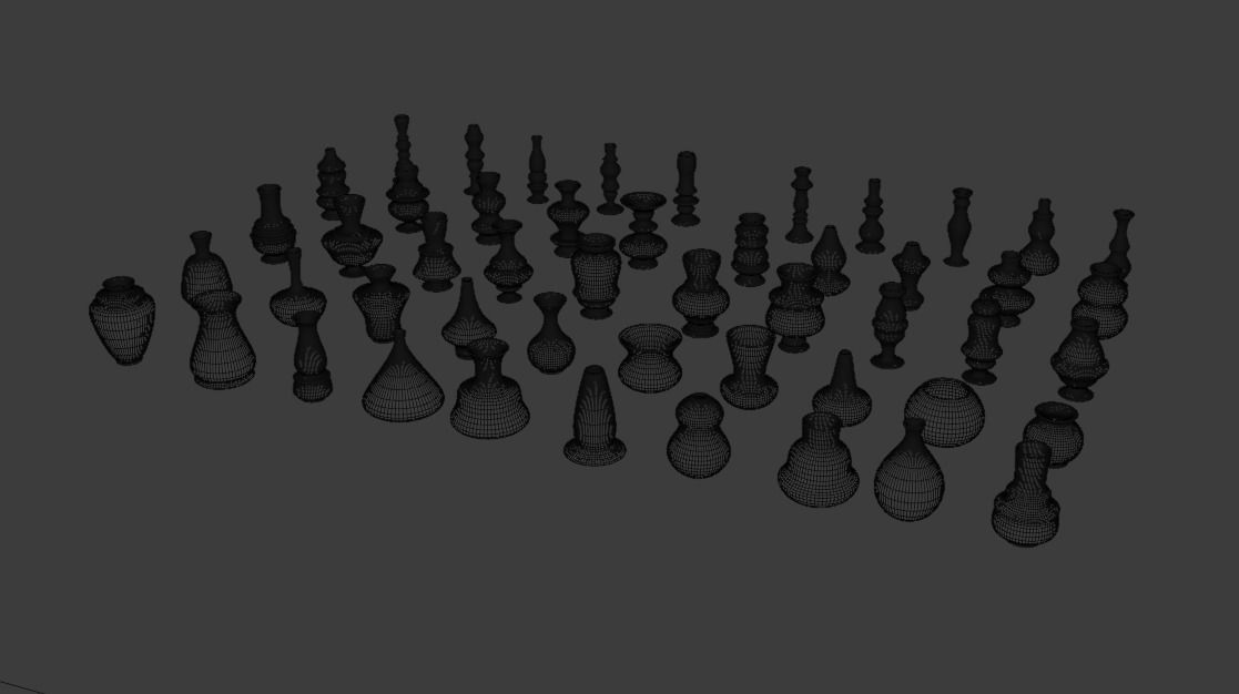 High poly vases without texture Free 3D model_20
