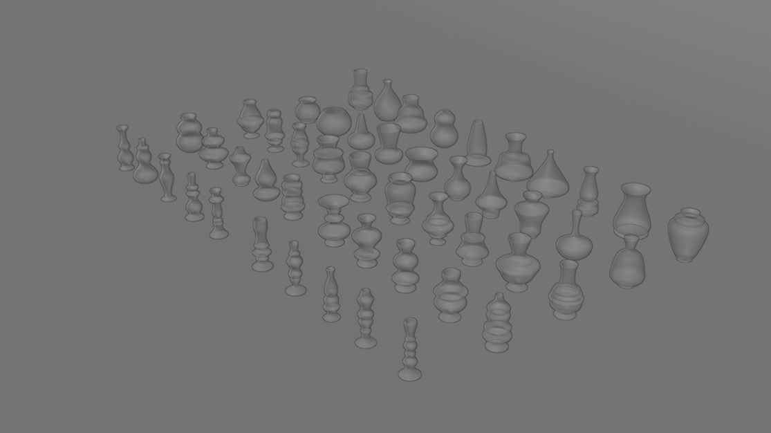 High poly vases without texture Free 3D model_11