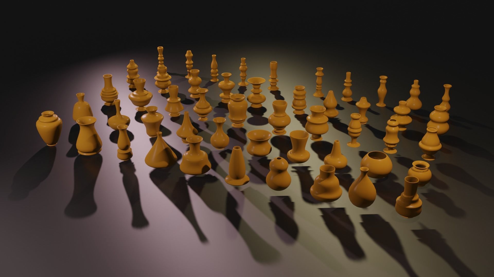 High poly vases without texture Free 3D model_5