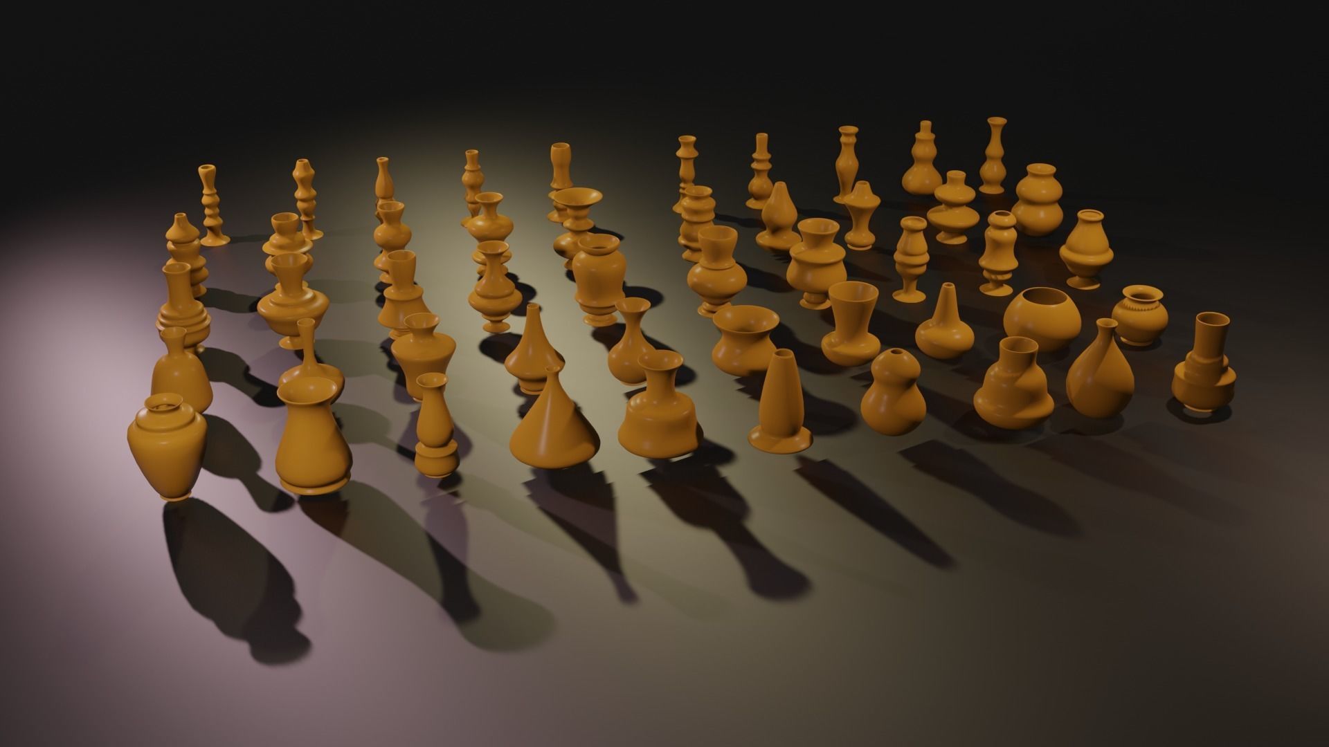 High poly vases without texture Free 3D model_4