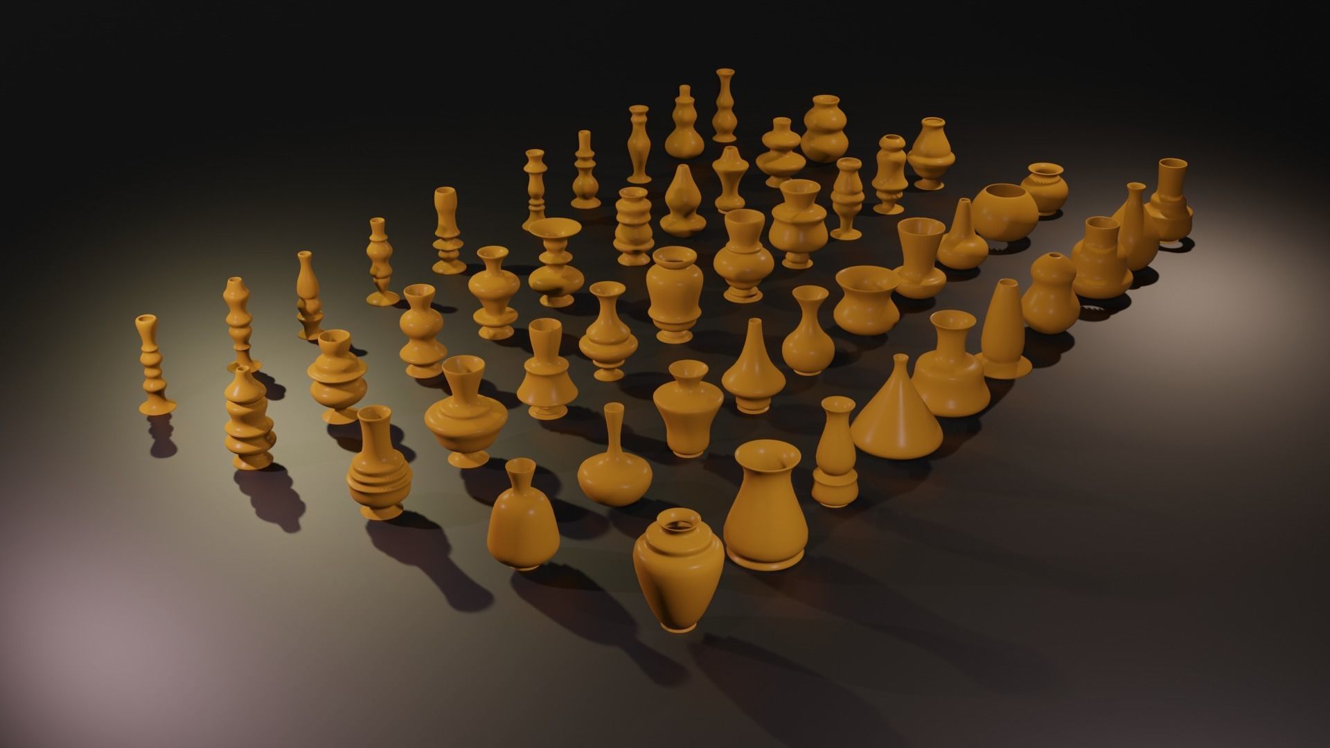 High poly vases without texture Free 3D model_3