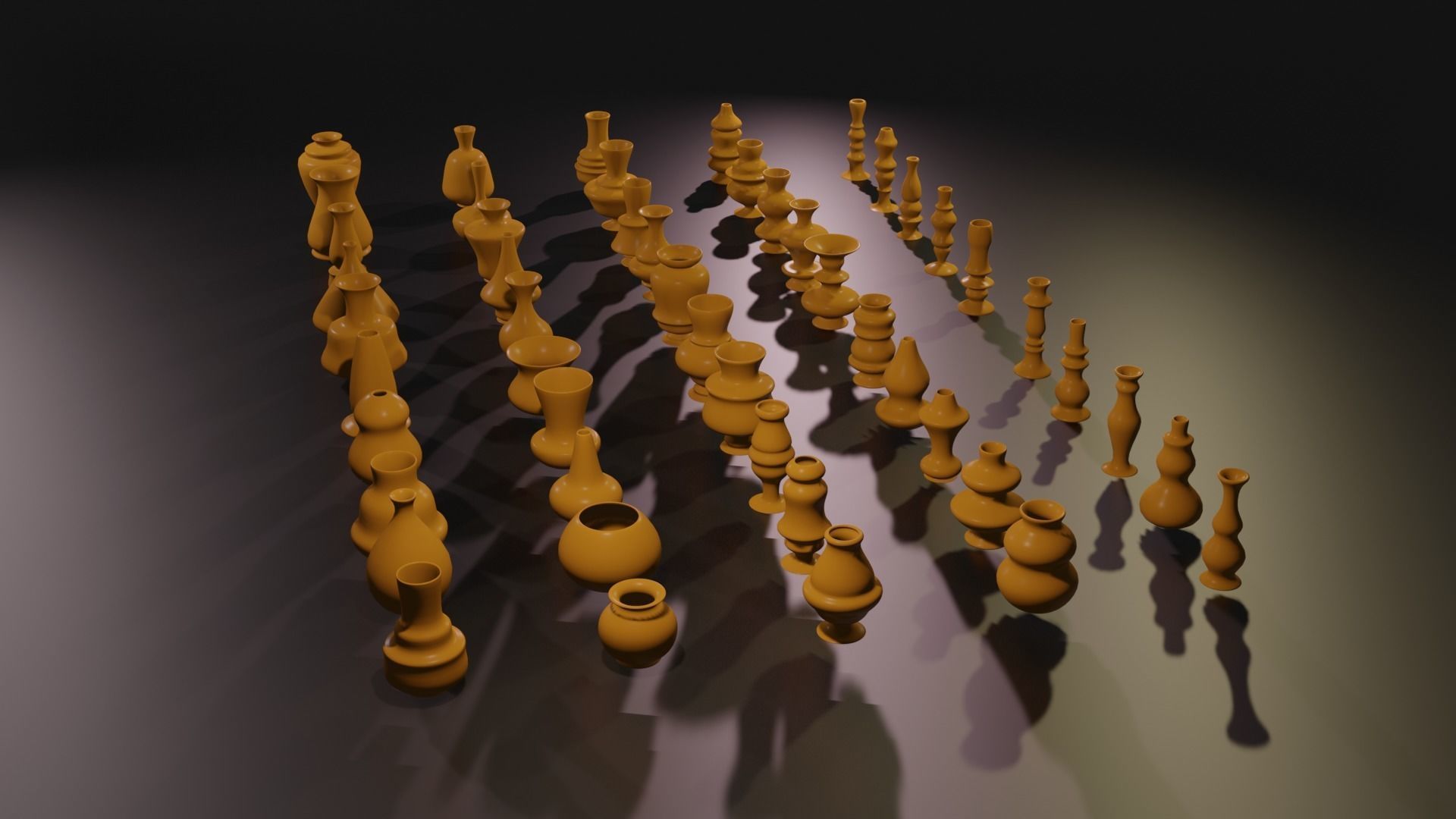 High poly vases without texture Free 3D model_8