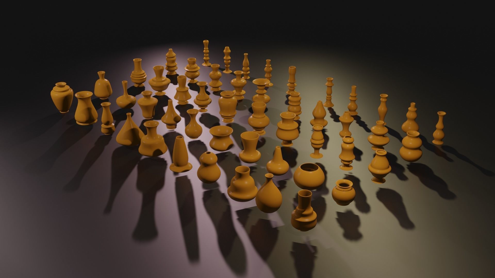 High poly vases without texture Free 3D model_6