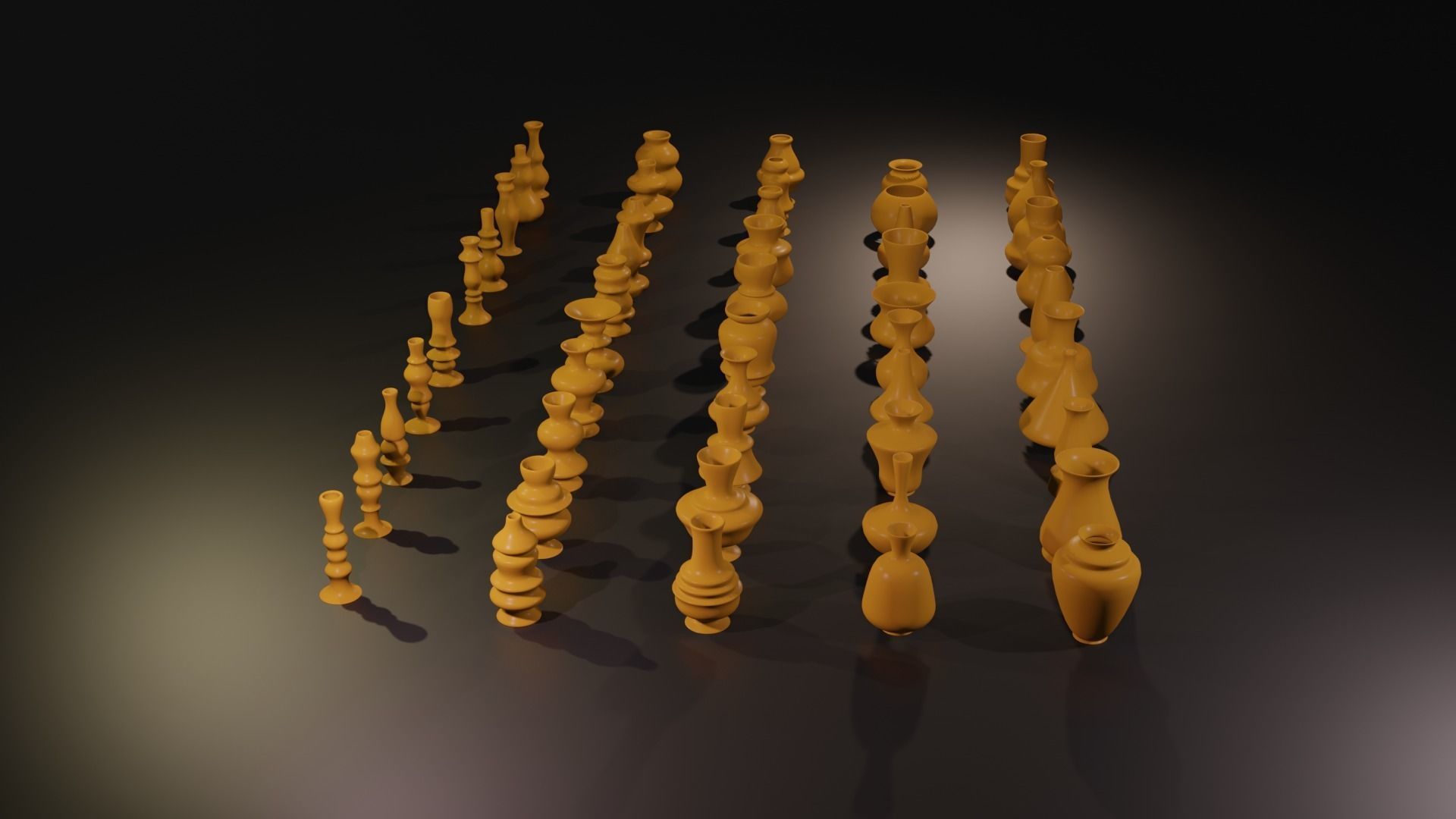 High poly vases without texture Free 3D model_2