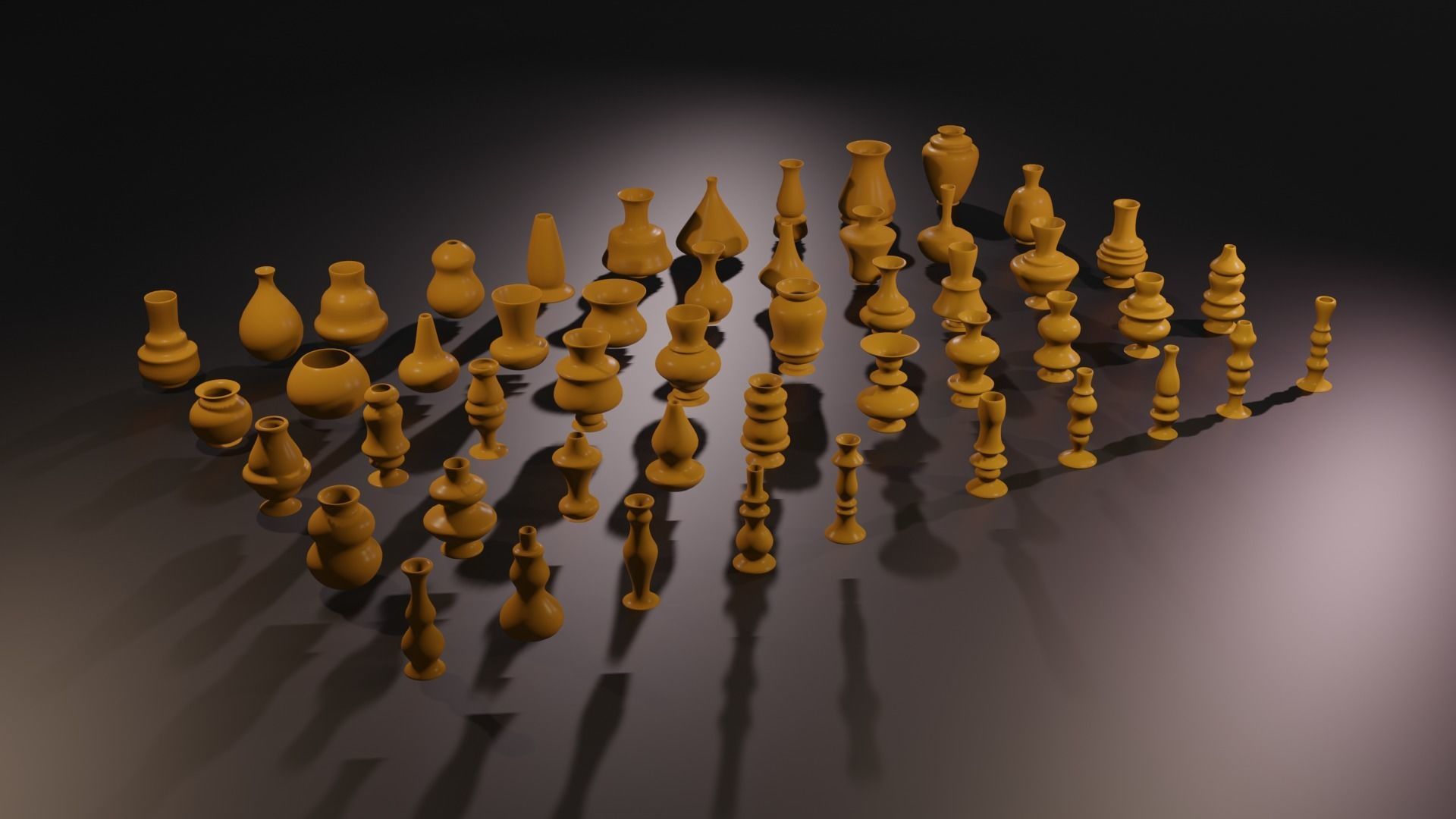 High poly vases without texture Free 3D model_7