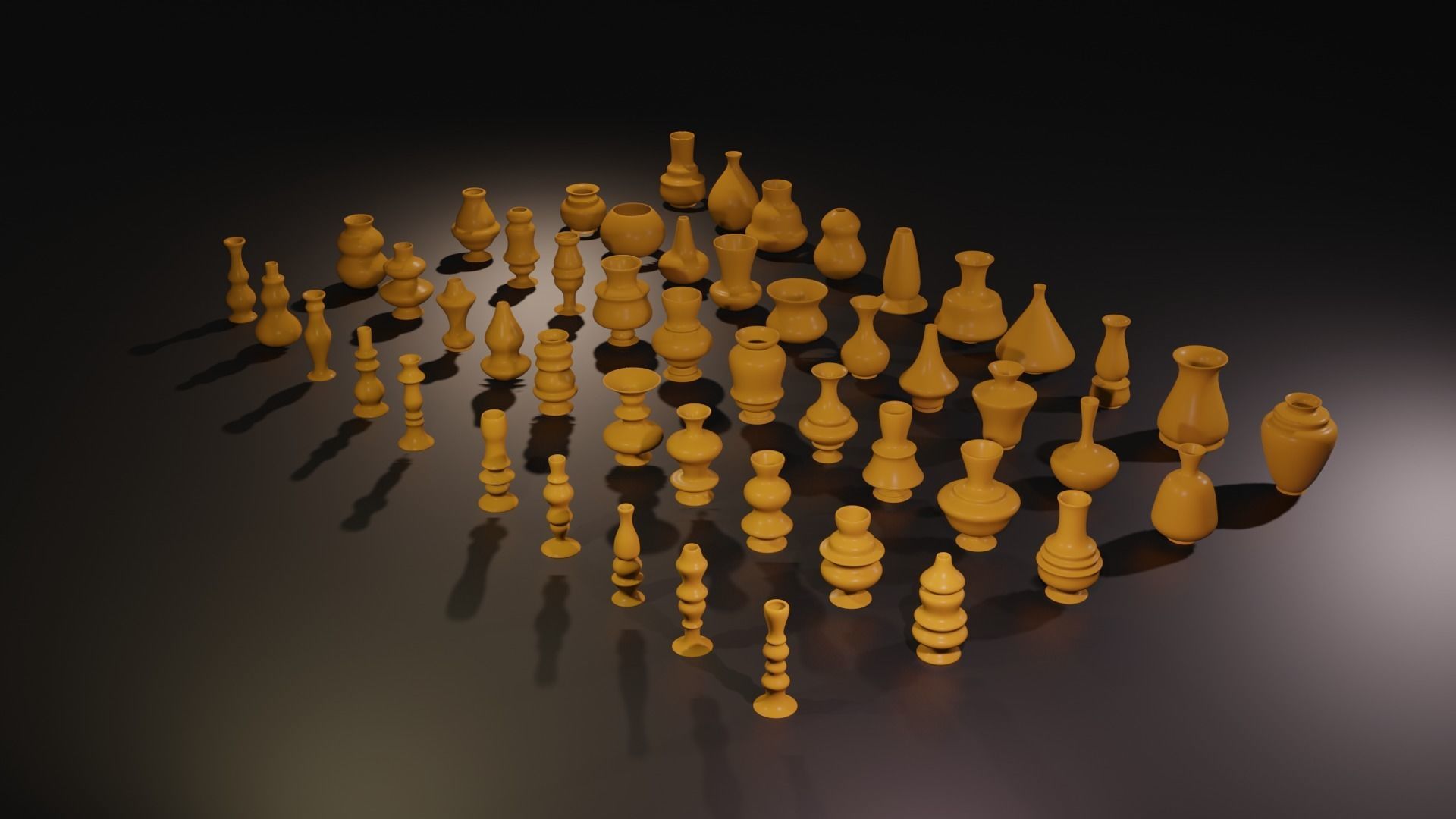 High poly vases without texture Free 3D model_1