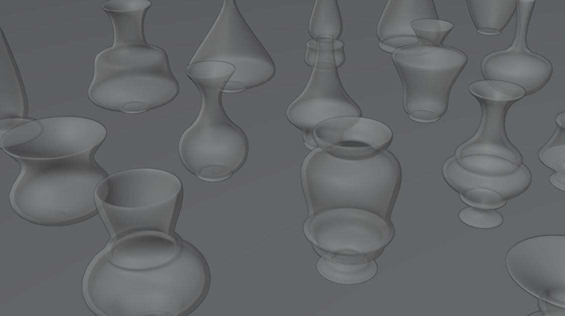 High poly vases without texture Free 3D model_30