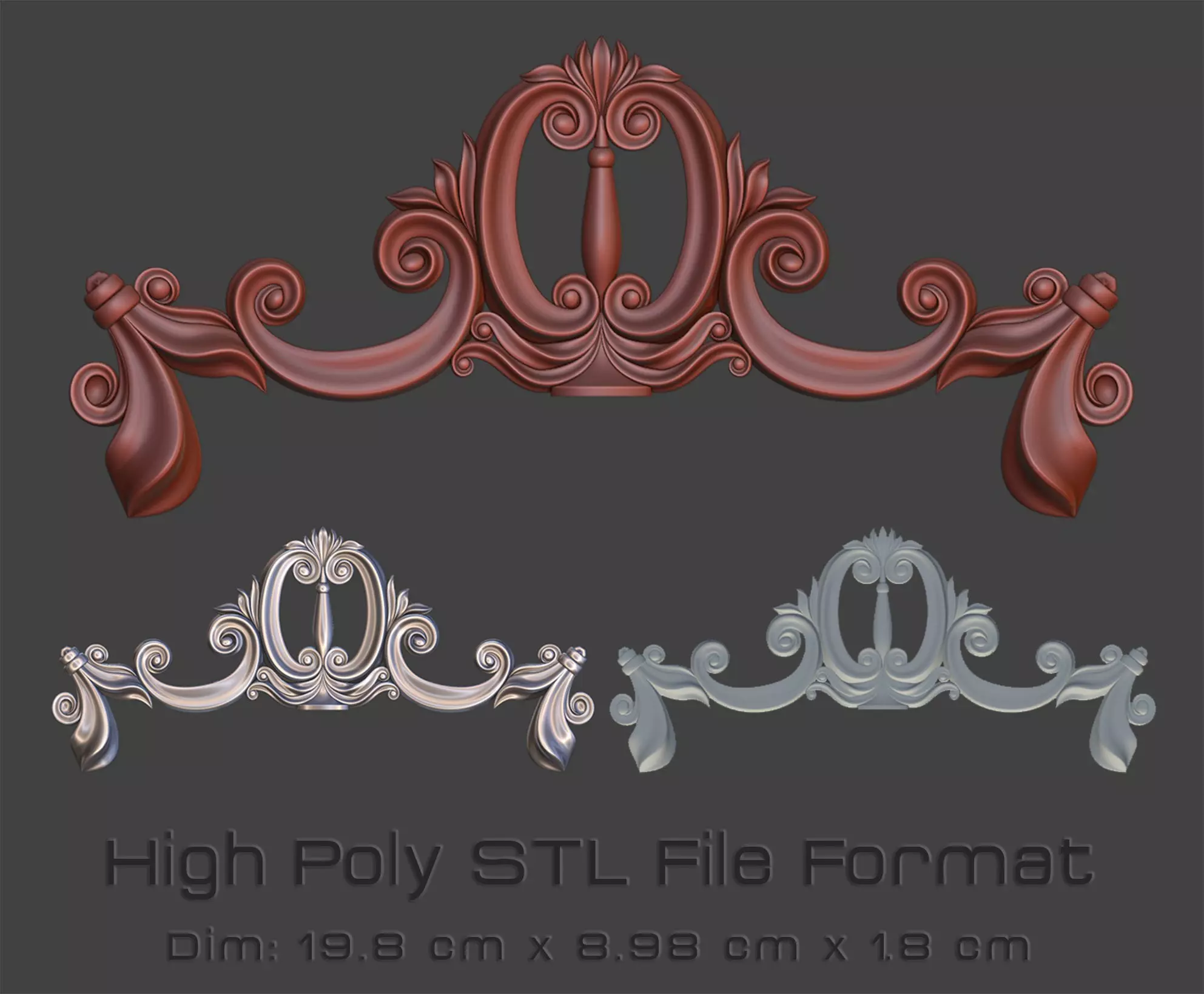 Top Head Ornament 3D print model_0