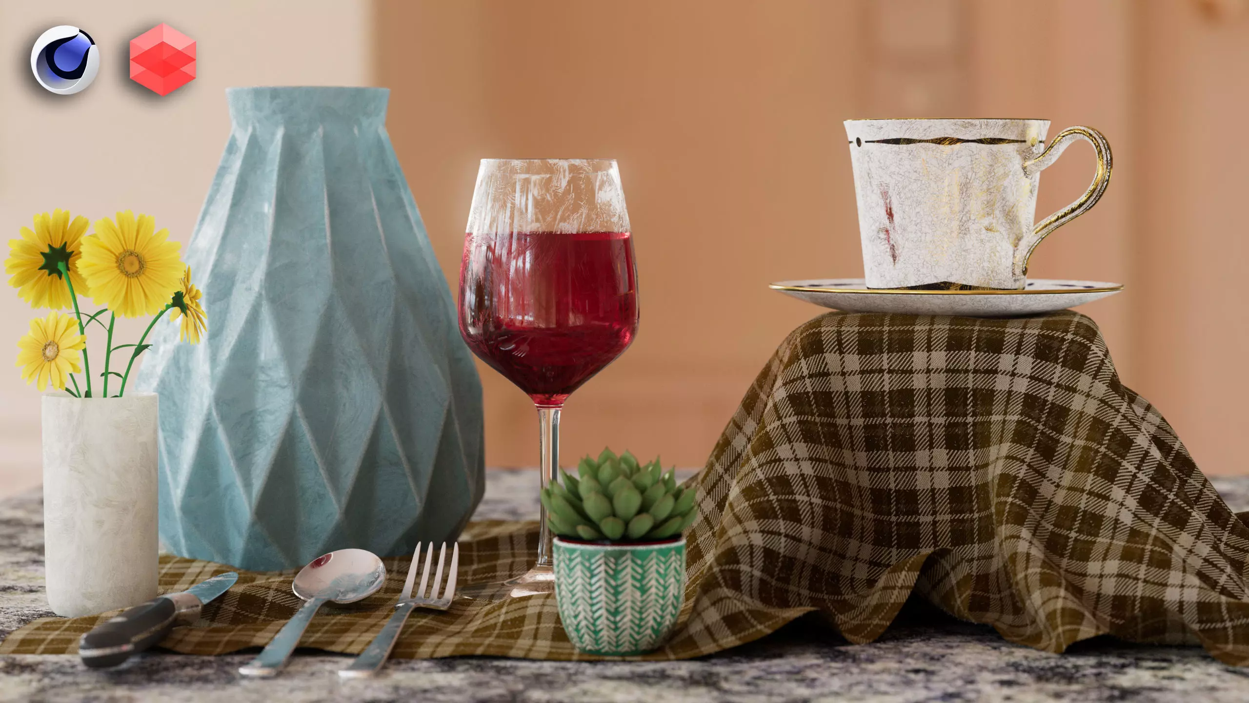 Project file Daily Render 01 Cinema 4D and Redshift render 3D model_0